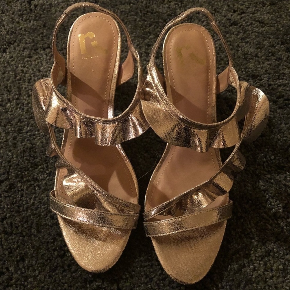 NWOB Report Rose Gold Sandals